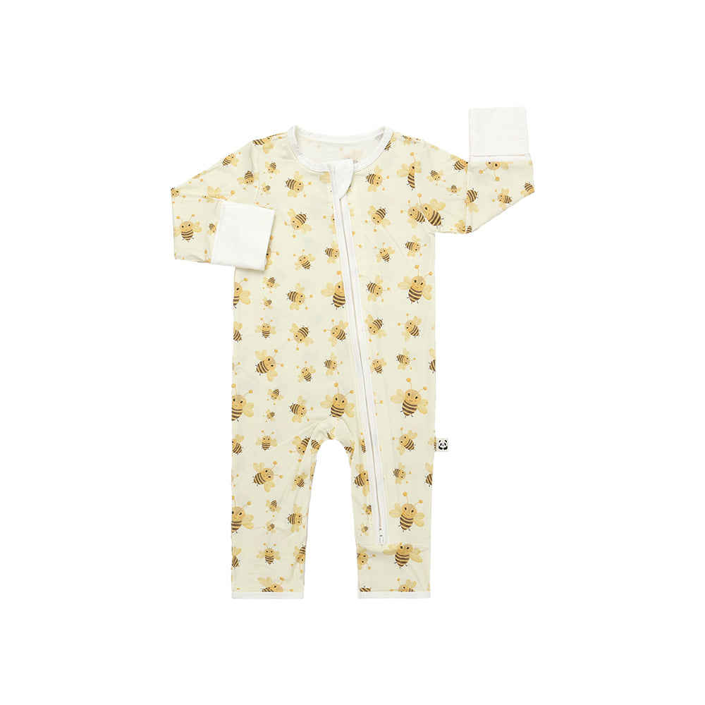 Zippered Romper, Bumblebee