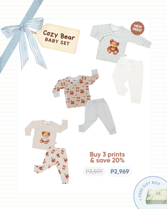 Baby Set Gift Box- Cozy Bear Collection (3 pcs)