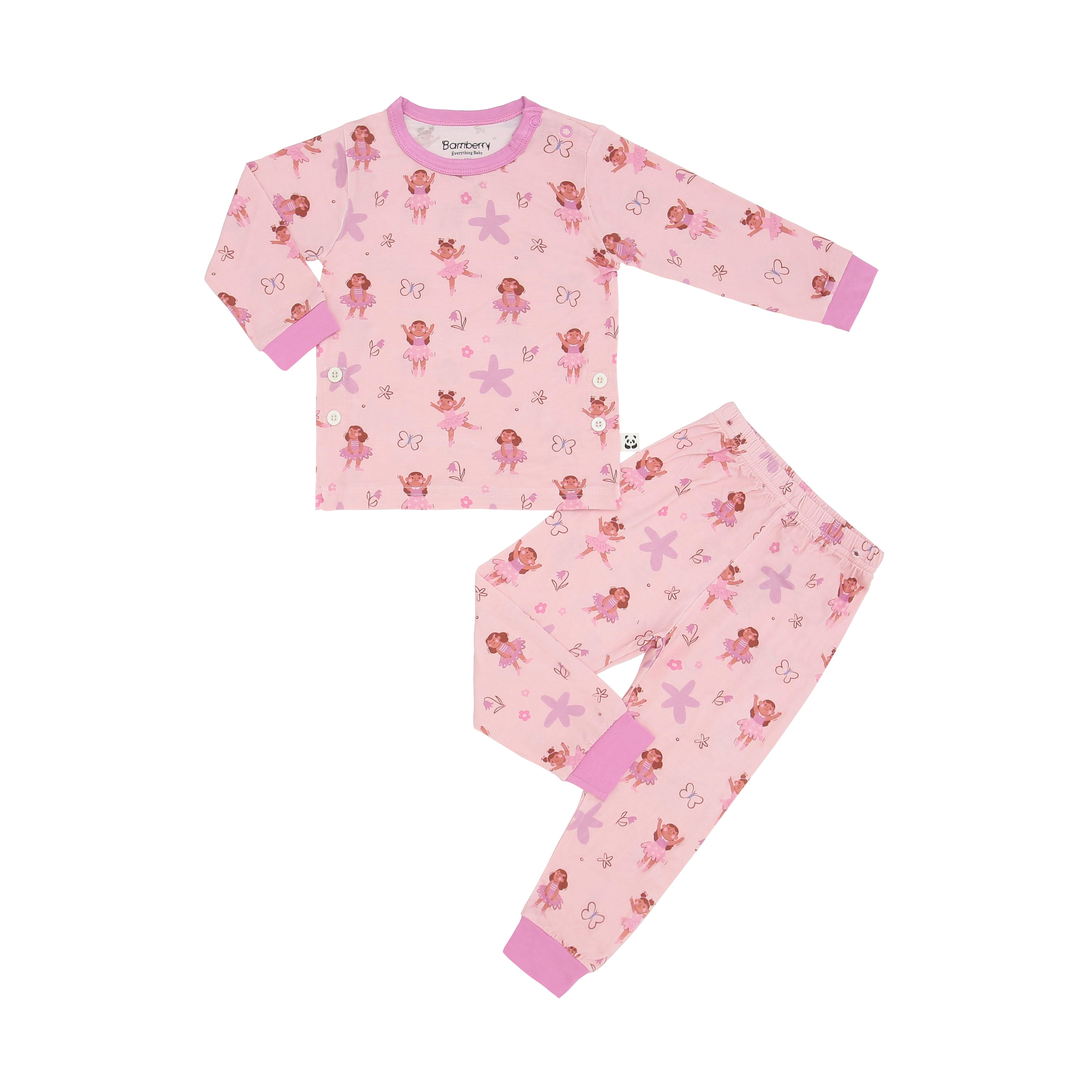 Long Sleeves Pajama Set, Ballerina