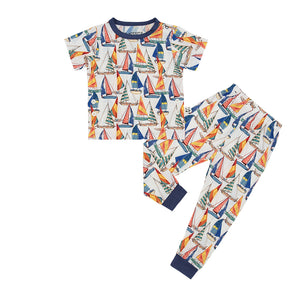 Short Sleeves Pajama Set, Yacht