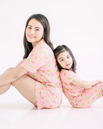 Load image into Gallery viewer, Short Sleeves Button Down Shorts PJ Set, Matcha

