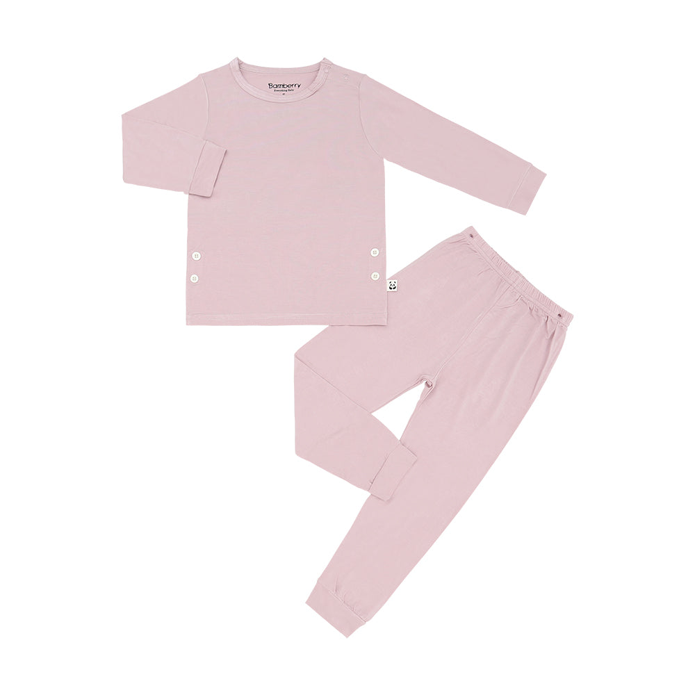 Long Sleeves Pajama Set, Bleached Mauve