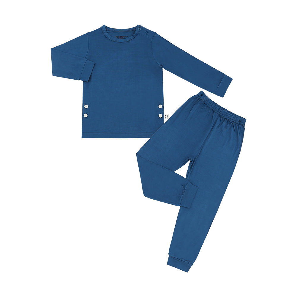 Long Sleeves Pajama Set, Deep Lagoon