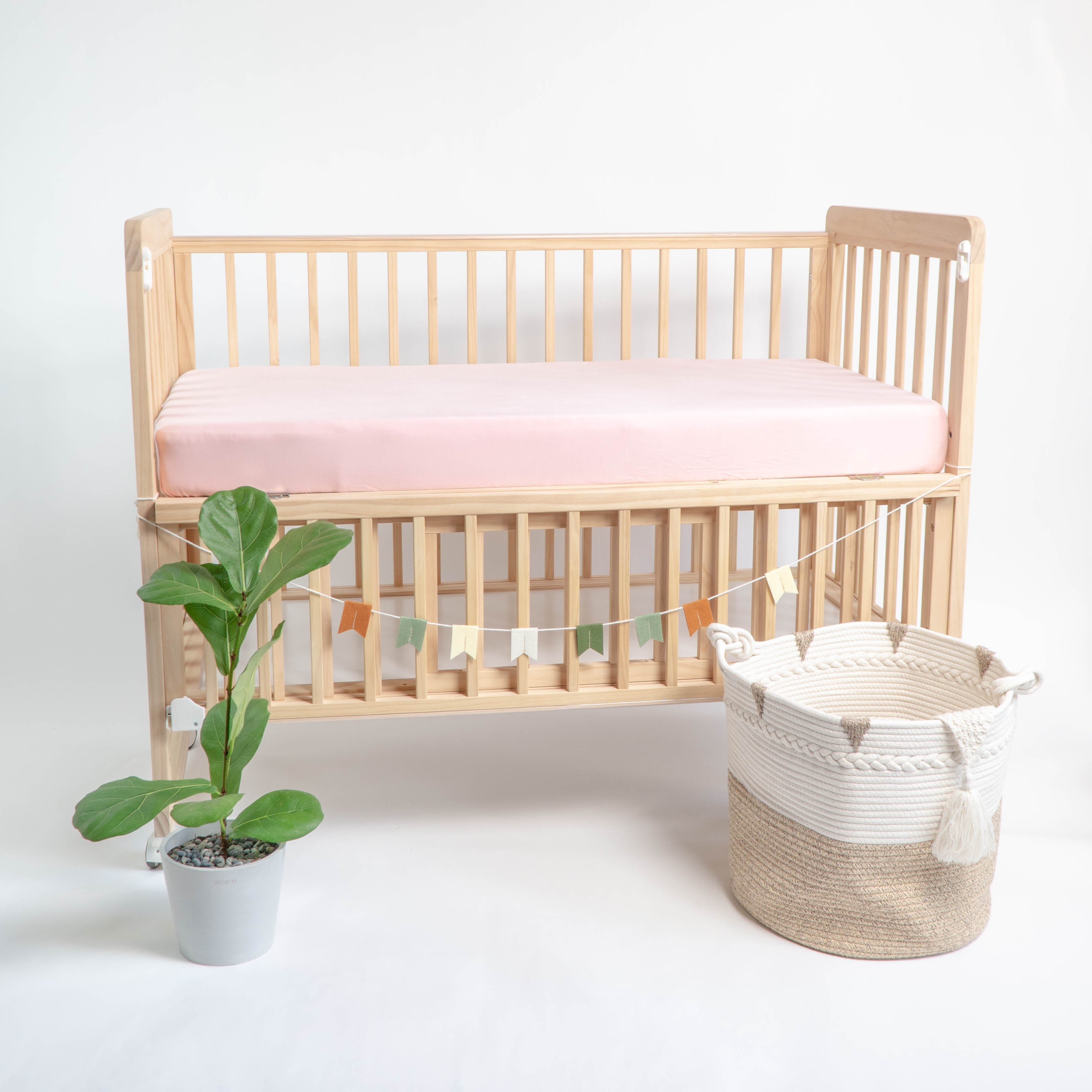 Bamboo Crib Sheet, English Rose