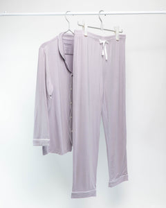 Adult L/S Button Down PJ Set, Raindrop