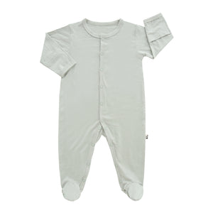 Footed Romper, Seafoam Green