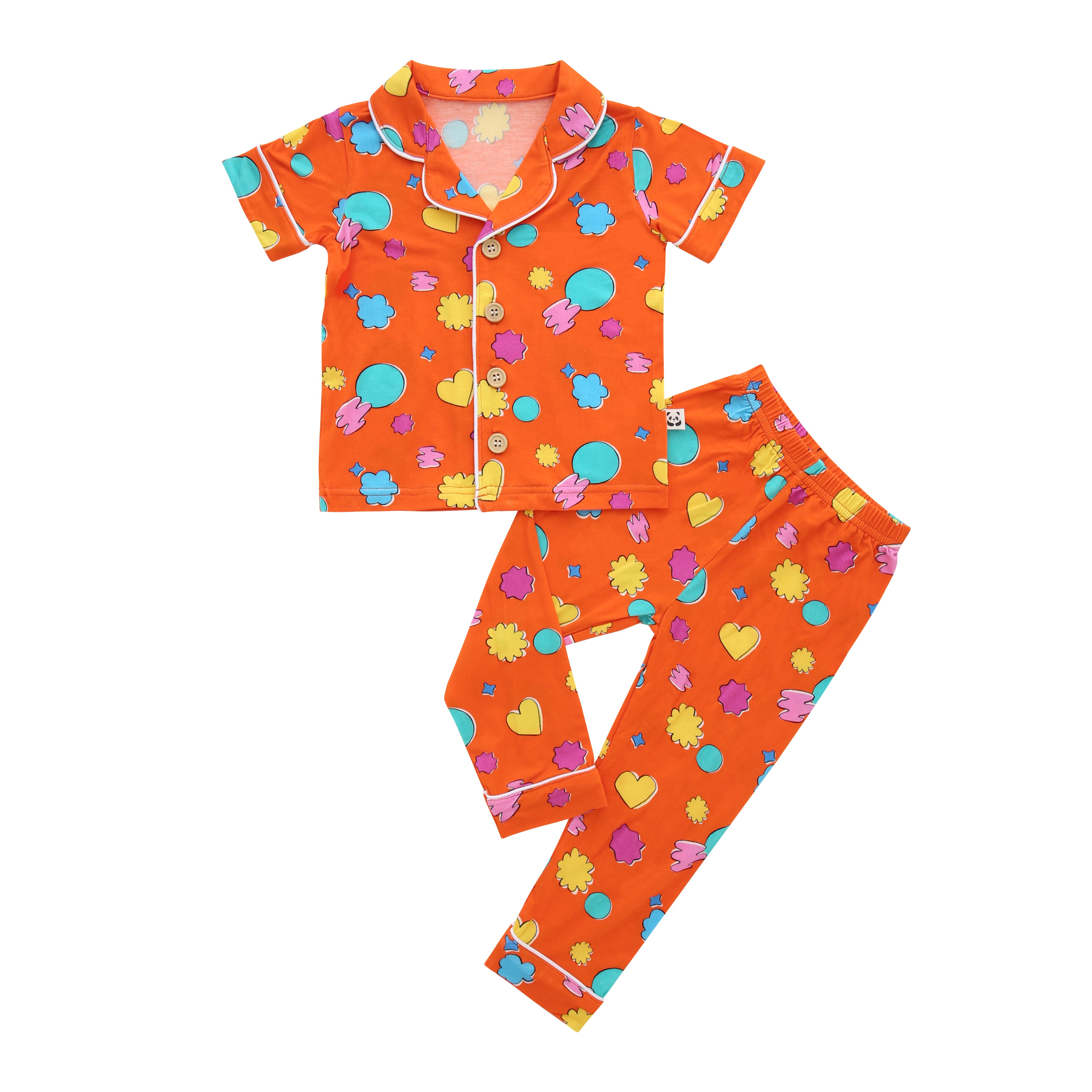 Short Sleeves Button Down PJ Set, PTD