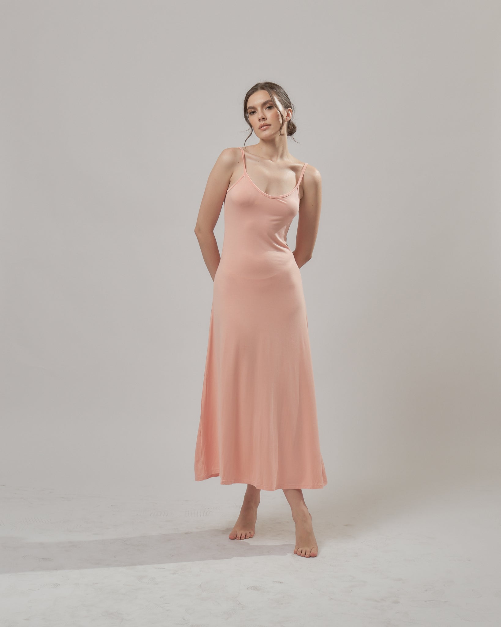 Maxi Dress, Peach Pink