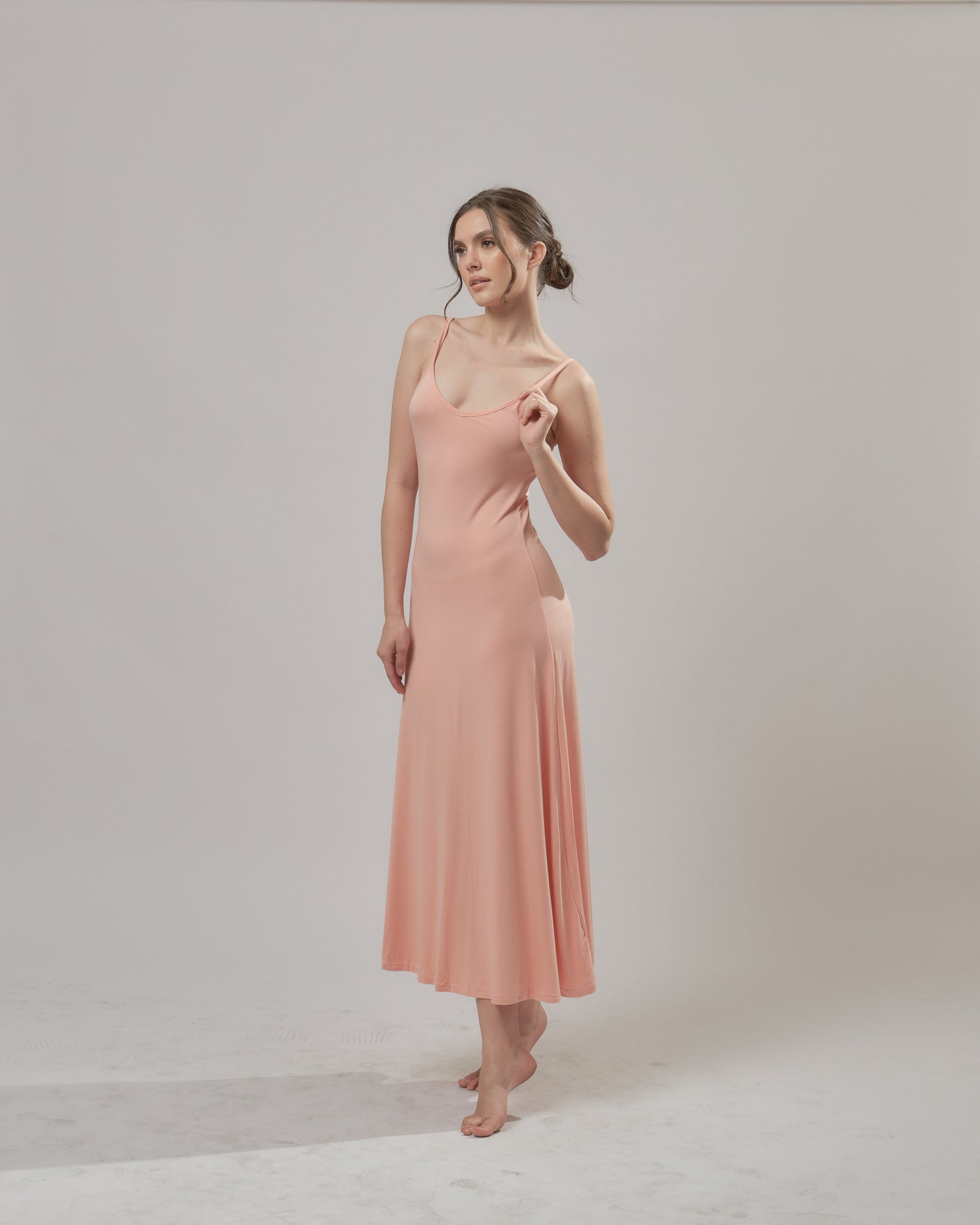 Maxi Dress, Peach Pink