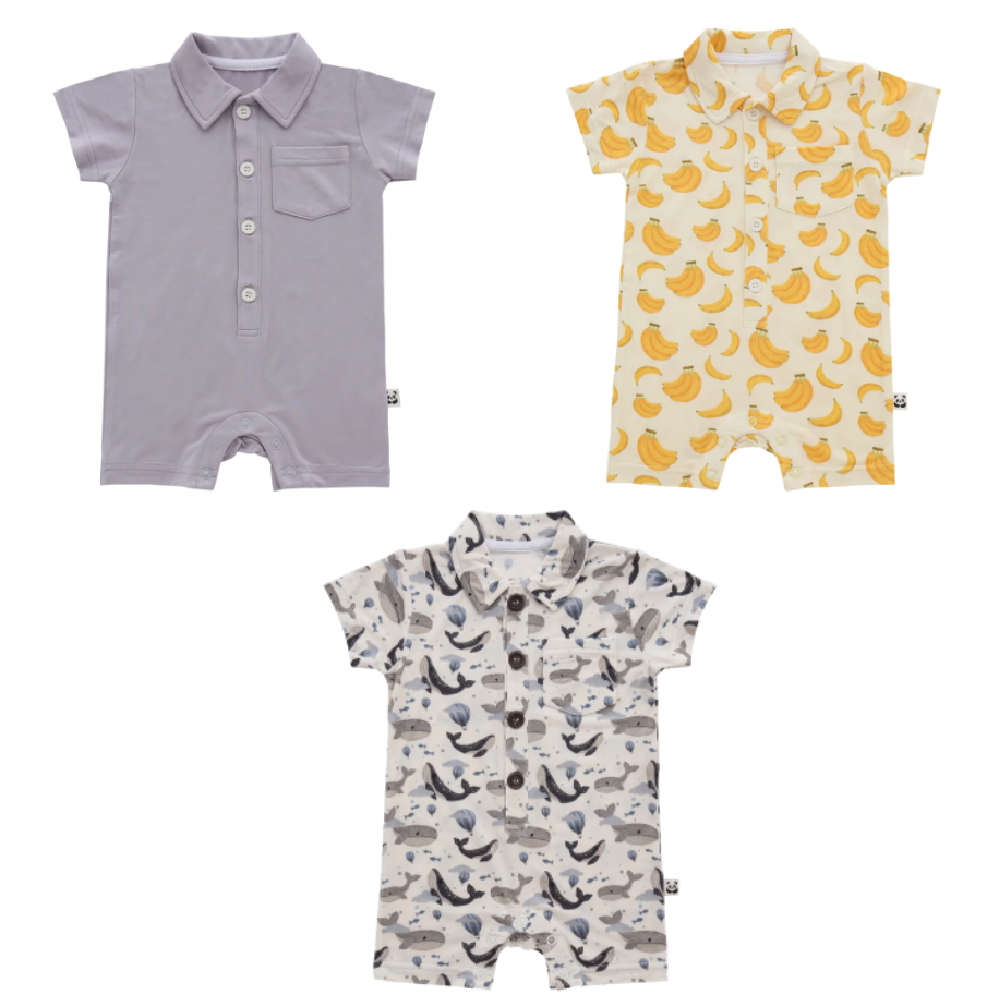 Set of 3 Button down Romper (Kryz Uy x Bamberry Baby Collection)