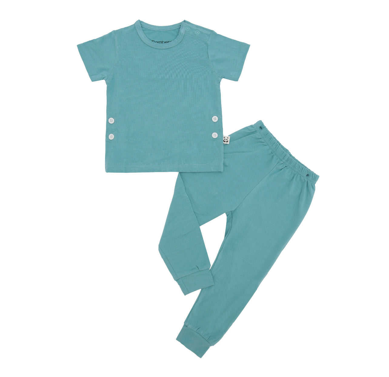 Short Sleeves Pajama Set, Aqua