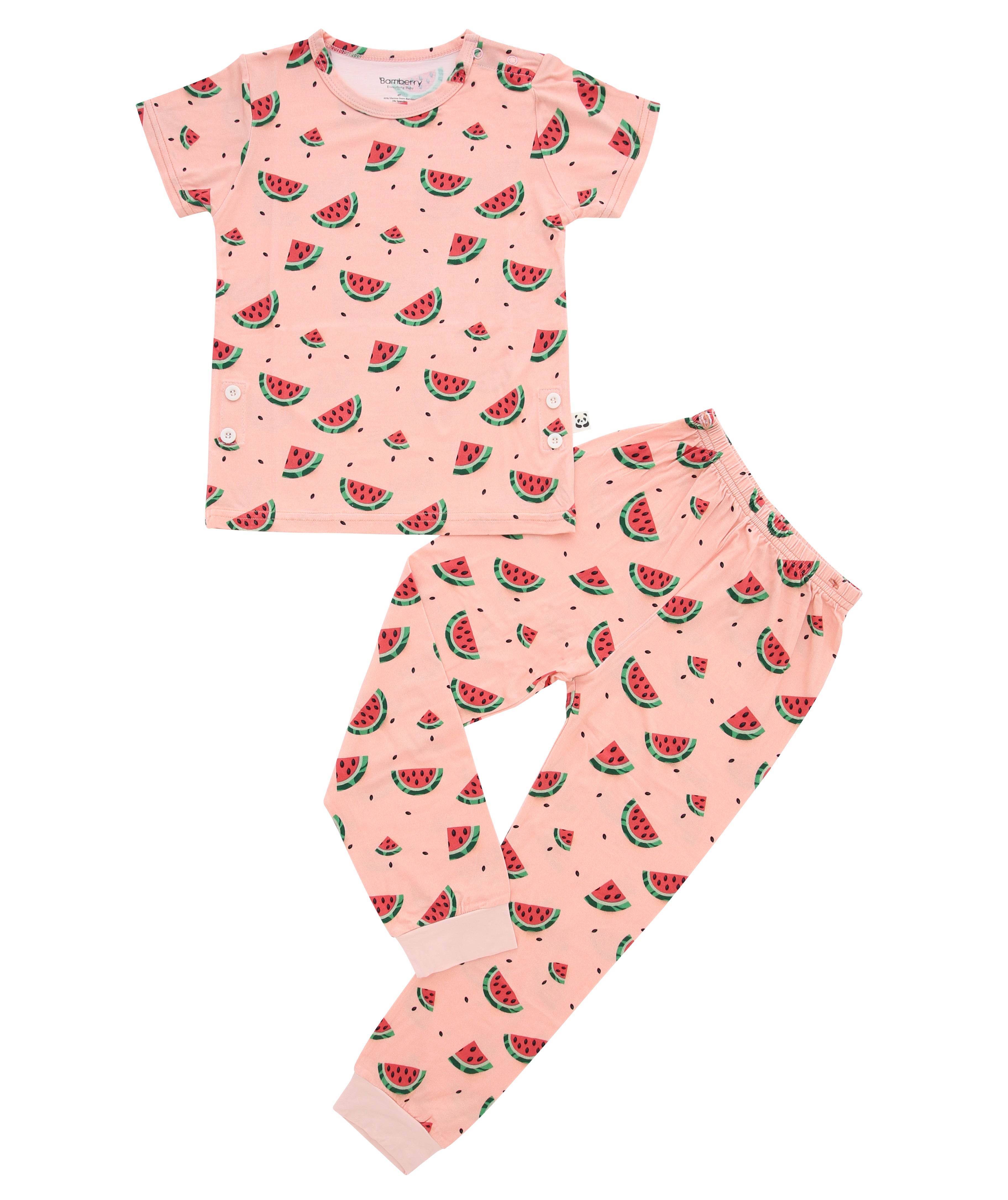 Short Sleeves Pajama Set, Watermelon