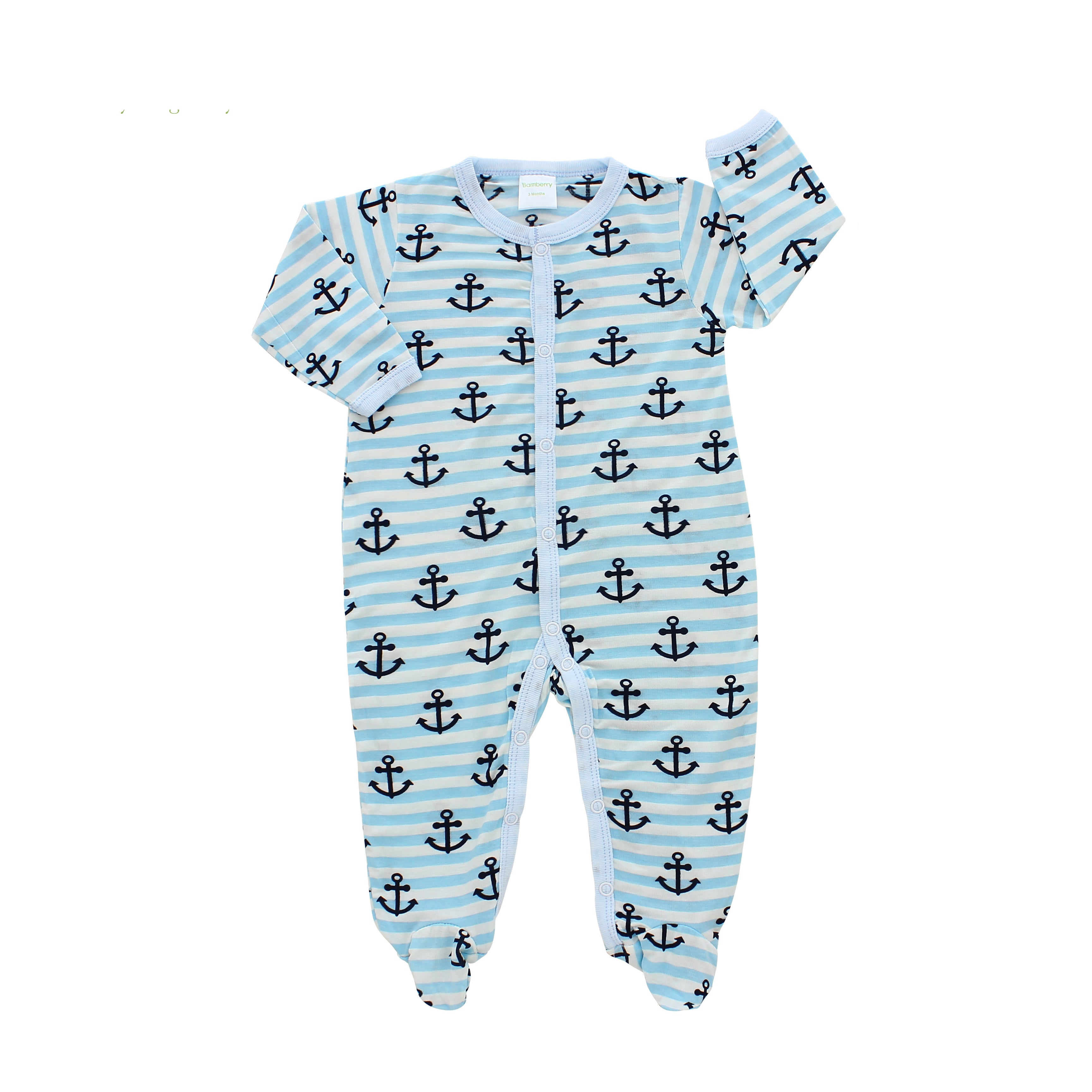 Footed Romper, Anchor